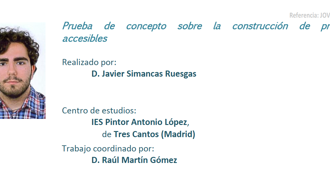 Javier Simancas obtiene  el premio Turing en el certamen «Jóvenes investigadores 2019»