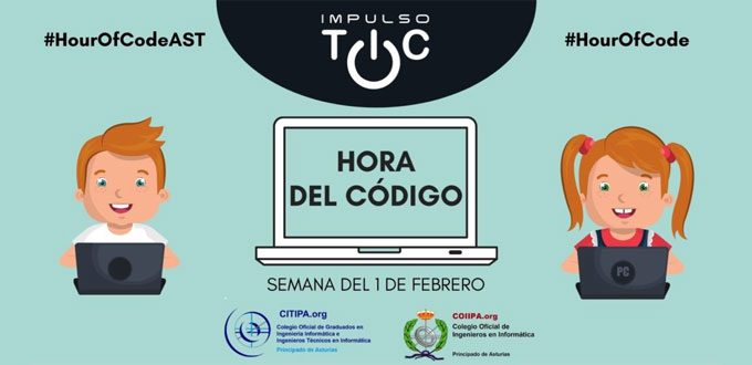 Más de 2.000 escolares asturianos participan en la 6ª edición de La Hora del Código que organizan los colegios de informática