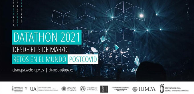 La UPV, la UV y la UA organizan Datathon 2021: Retos en un mundo postcovid
