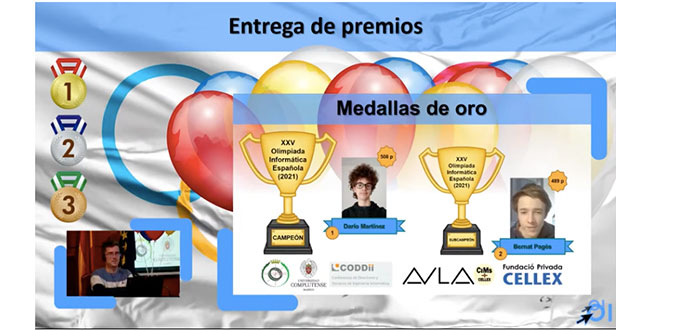 Ganadores de la XXV Olimpiada Informática que representarán a España en el certamen internacional de Singapur