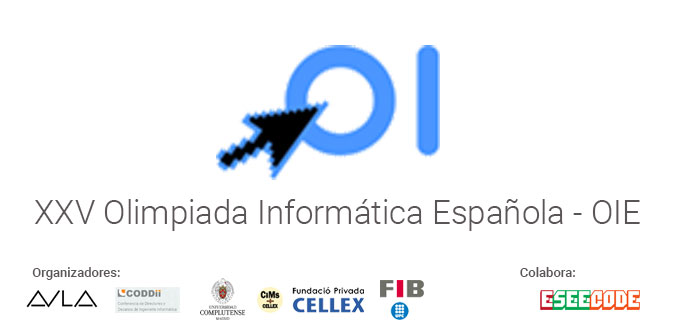 La final de la XXV Olimpiada Informática Española se celebra el 16 y 17 de abril