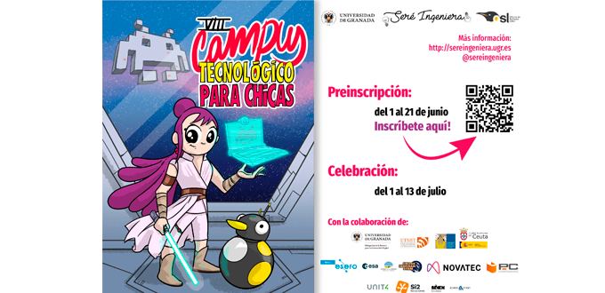 Abierto el plazo de inscripción para el VIII Campus Tecnológico para Chicas con sedes en Granada y Ceuta de la UGR