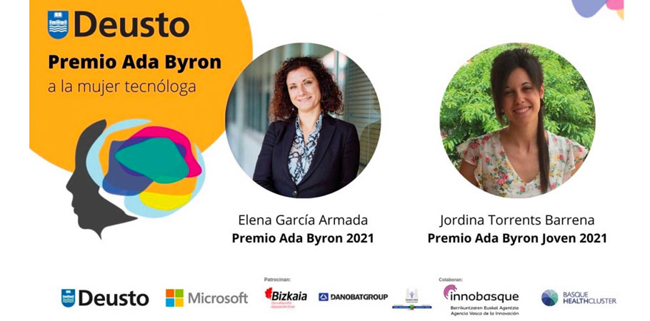 Deusto entrega el Premio Ada Byron a la Mujer Tecnóloga a Elena García Armada y Jordina Torrens