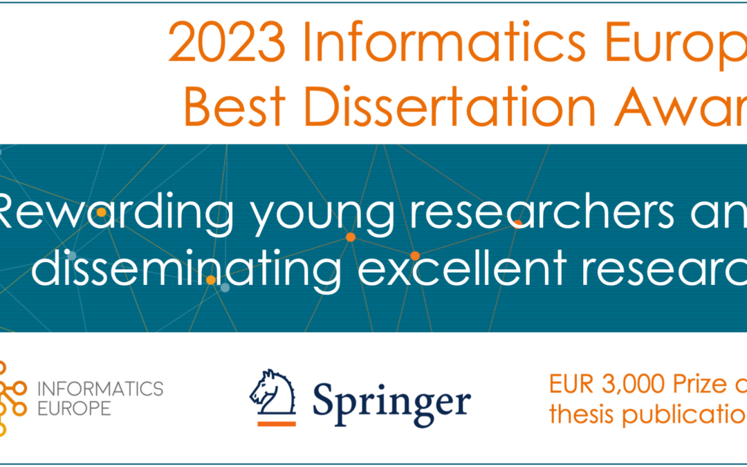 Informatics Europe premiará las mejores tesis doctorales en informática con el Informatics Europe Best Dissertation Award