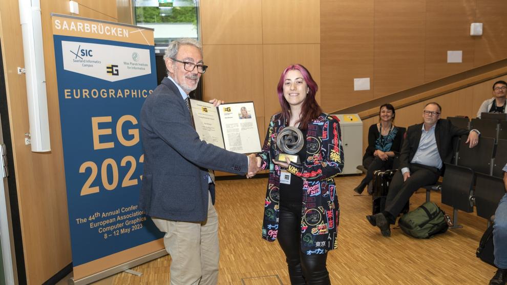 La investigadora de la UZ Ana Serrano recibe el premio europeo de Informática Gráfica