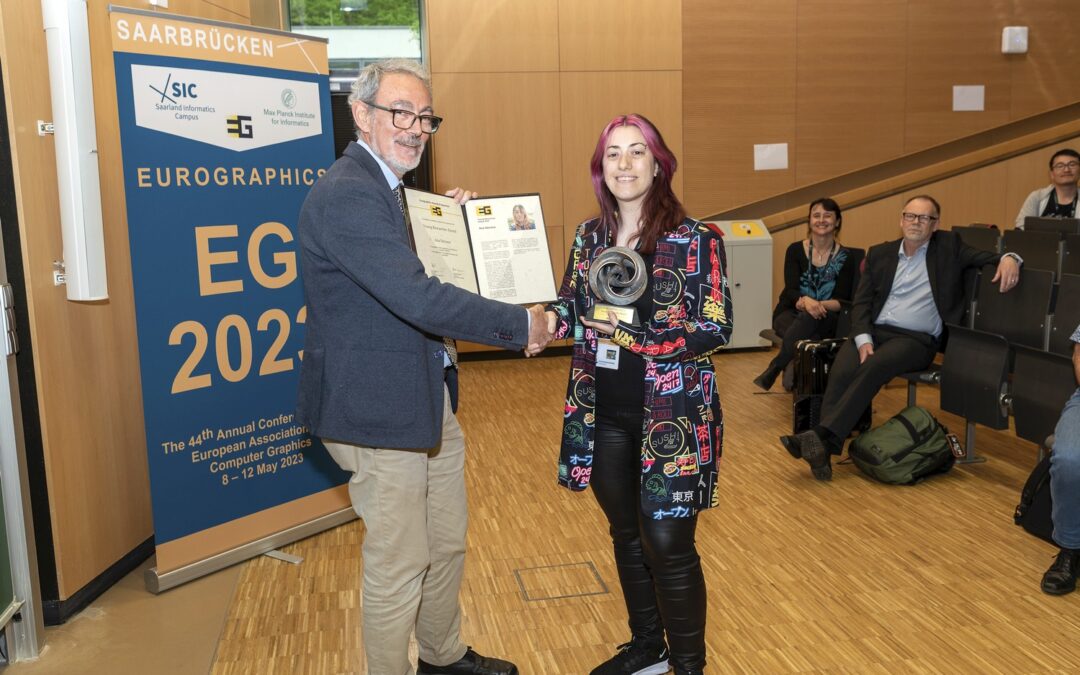 La Dra. Ana Serrano, ingeniera informática e investigadora de la Universidad de Zaragoza, galardonada con el Eurographics Young Researcher Award