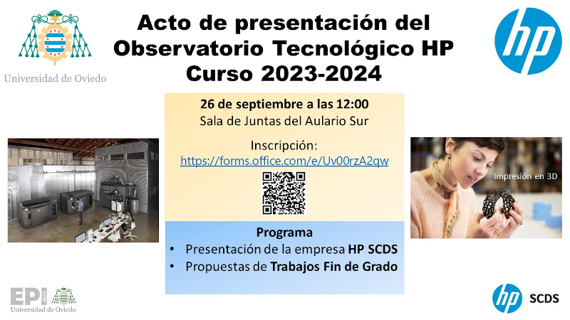 Presentación del Observatorio Tecnológico HP en la Escuela Politécnica de la Universidad de Oviedo