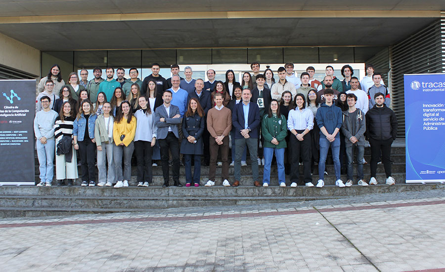 50 estudiantes de la UPNA visitan Tracasa Instrumental y Tracasa Global con la Cátedra Tracasa de Ciencias de la Computación e Inteligencia Artificial