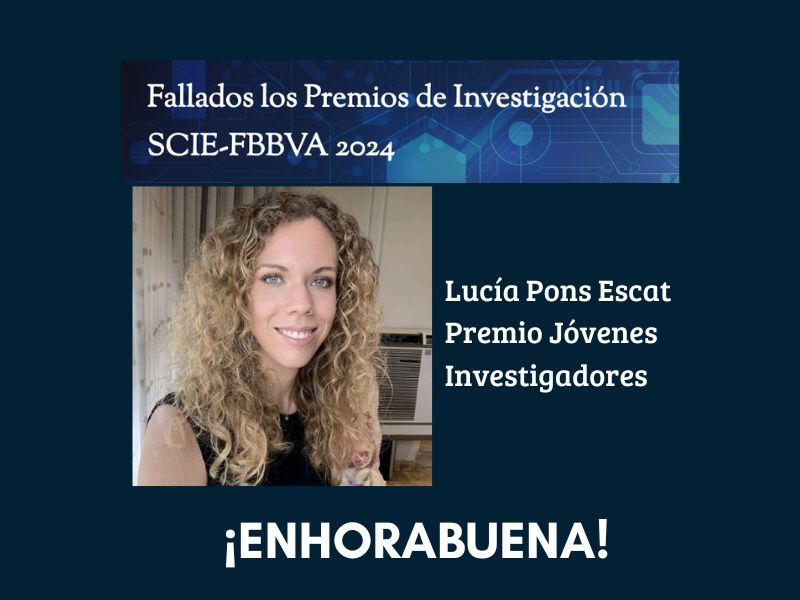 La egresada de ETSINF UPV, Lucía Pons, galardonada con el premio Jóvenes investigadores de la SCIE y la Fundación BBVA